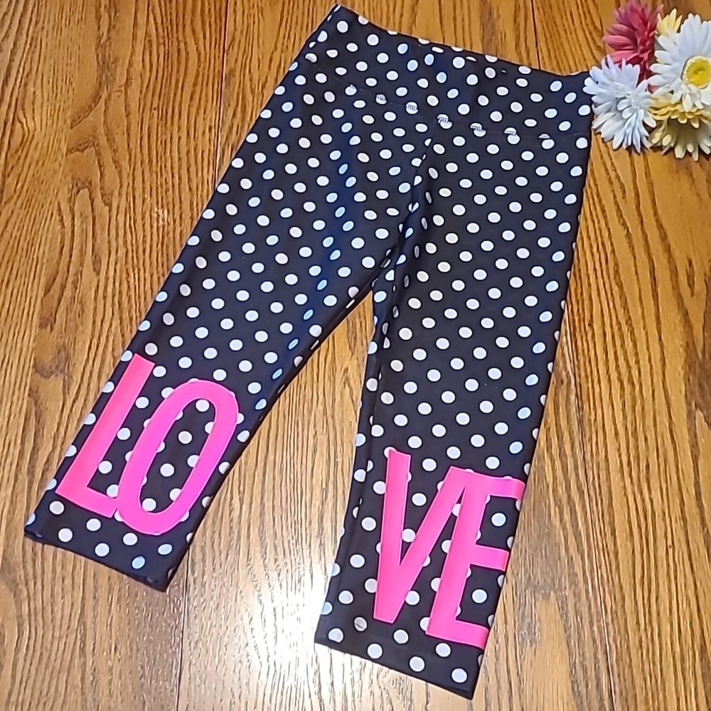 Justice Polka Dot LOVE Pants - Size 10